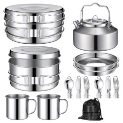 Fifteen-Piece Stainless Steel Cook Set