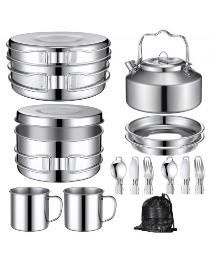 Fifteen-Piece Stainless Steel Cook Set