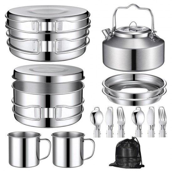 Fifteen-Piece Stainless Steel Cook Set