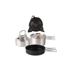 Camping Cookware and Kettle Set